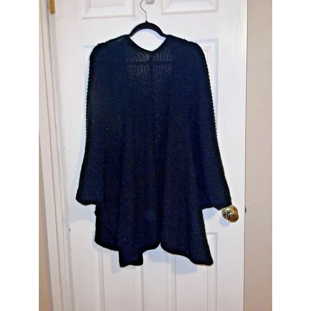 URBAN OUTFITTERS Women’s Sweater Black Chunky Knit Oversized Cocoon Cardigan OS